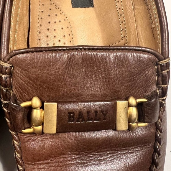Bally - Leather slips-on Men Size 8 - Picture 2 of 5